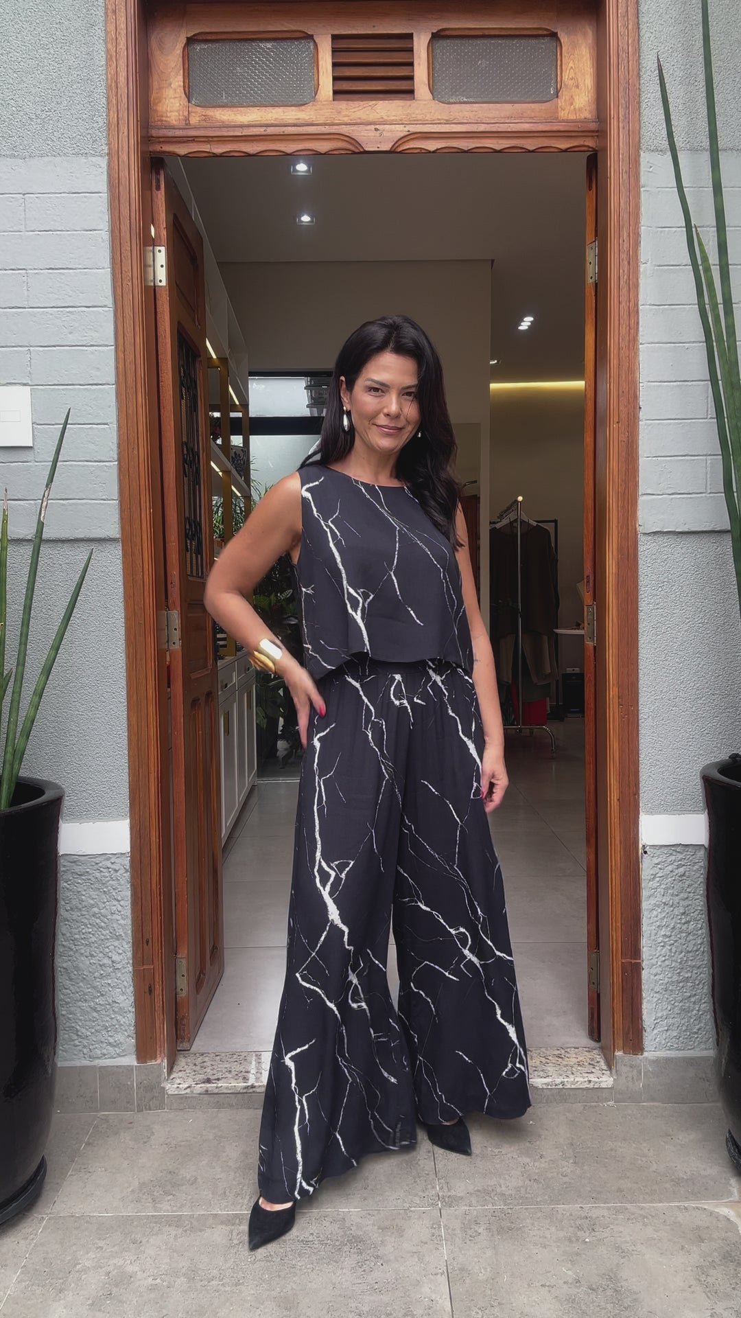 Conjunto Carrara Nero P&B Ezildinha se un