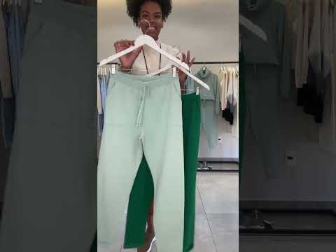 Calça em Tricô com Barra Italiana Vermelho