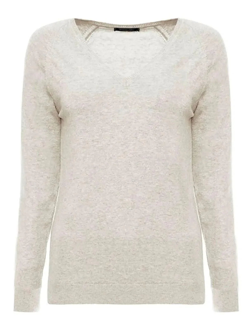 Suéter Básico Gola em V Bege AnselmiAmbicione by ALSELMIThe Boutique