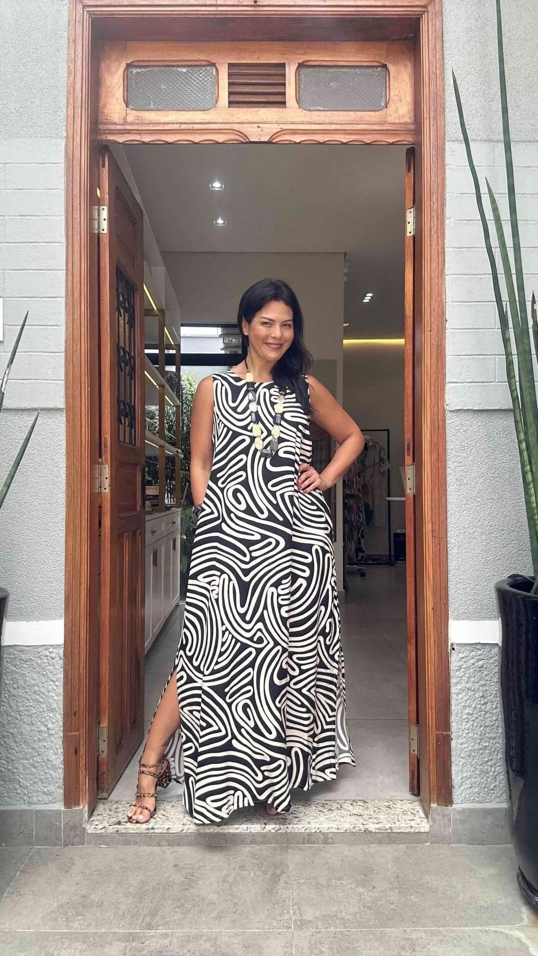 Vestido Linhas P&B EzildinhaEzildinhaThe Boutique